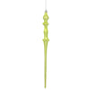 Vickerman N175373D 15.7" Lime Shiny Icicle Ornament With Drilled And Wired Caps Comes 3/Box