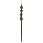 Vickerman N175375D 15.7" Chocolate Shiny Icicle Ornament With Drilled And Wired Caps Comes 3/Box