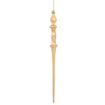 Vickerman N175380D 15.7" Café Latte Shiny Icicle Ornament With Drilled And Wired Caps Comes 3/Box