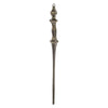 Vickerman N175384D 15.7" Gunmetal Shiny Icicle Ornament With Drilled And Wired Caps Comes 3/Box
