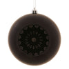 Vickerman N175517D 4.75" Black Shiny Star Brite Ball Ornament 4/Bag