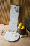 Kalalou NART1071 Terrazzo Cutting Board - Round with Hole