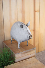 Kalalou NBA1154 Recycled White Metal Pig