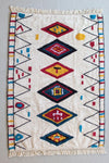 Kalalou NES1057 White Rug With Fringe