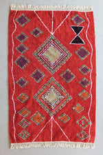 Kalalou NES1059 Red Rug with Fringe