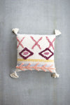 Kalalou NES1072 Tufted Throw Pillow - White with Blush Detail