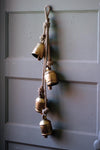 Kalalou NKC3786 Four Rustic Iron Hanging Bells With Rope