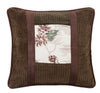 HiEnd Accents Pinecone Pillow with Corduroy Detail