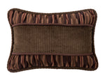 HiEnd Accents Corduroy Pillow with Rouching Details
