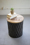 Kalalou NMG1010 Side Table with Mango Wood Top