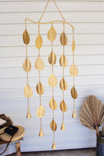 Kalalou NNV1121 Metal Leaves Windchime