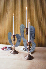 Kalalou NPV1282 Metal Angel Wing Christmas Taper Candle Holders
