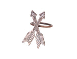 HiEnd Accents Arrow Design Napkin Rings, set of 6