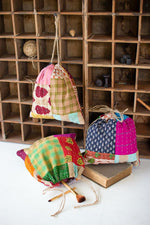 Kalalou NRV2240 Set of 3 Kantha Ditty Bags
