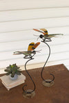 Kalalou NTM1248 Recycled Metal Dragonflies on Stands, Set of Two