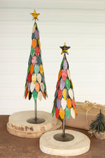 Kalalou NTM1286 Set of 2 Recycled Metal Christmas Trees