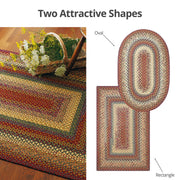 Homespice Decor 404077 5' x 8' Oval Neverland Cotton Braided Rug