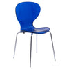 LeisureMod Modern Oyster Transparent Blue Side Chair