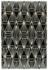 Origami Collection ORG01-02 Black Area Rug