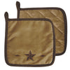 HiEnd Accents Star Pot Holder (1 PC),   Dk Tan