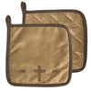 HiEnd Accents Cross Pot Holder ,   Dk Tan