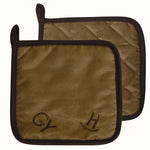 HiEnd Accents Brand Pot Holder (1 PC),   Dk Tan
