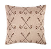 HiEnd Accents Printed Burlap Golf Club and Golf Ball Geometric