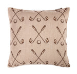 HiEnd Accents Printed Burlap Golf Club and Golf Ball Geometric