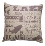 HiEnd Accents Lake Text Collage Pillow
