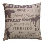 HiEnd Accents Lodge Text Collage Pillow