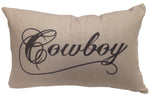 HiEnd Accents Cowboy Linen Pillow