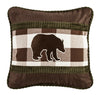 HiEnd Accents Embroidery Bear Pillow
