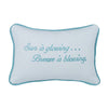 HiEnd Accents Embroidered ``Sun is glowing. Breeze is Blowing`` Pillow