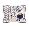 HiEnd Accents Linen Pillow Embroidery and Piping
