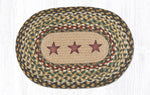 Earth Rugs PM-OP-51 Gold Stars Oval Placemat 13``x19``