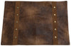 HiEnd Accents Brown Faux Leather Placemat (Set of 4 PCS)