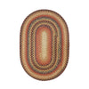 Homespice Decor 400192 27" x 45" Oval Peppercorn Cotton Braided Rug