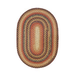 Homespice Decor 400192 27" x 45" Oval Peppercorn Cotton Braided Rug