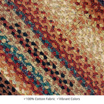 Homespice Decor 620194 10" x 10" Sample Peppercorn Cotton Braided Rug