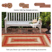 Homespice Decor 715029 6 x 9' Rectangular Preston Pure Comfort Braided Rug