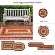 Homespice Decor 716026 8 x 10' Rectangular Preston Pure Comfort Braided Rug