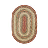 Homespice Decor 400161  27" x 45" Oval Pumpkin Pie Cotton Braided Rug