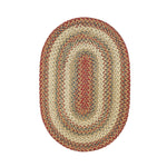 Homespice Decor 400161  27" x 45" Oval Pumpkin Pie Cotton Braided Rug