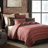 HiEnd Accents Rushmore Quilt Set, Red & Chocolate