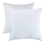 HiEnd Accents Reversible Striped and Eyelet Euro Sham