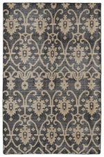 Kaleen Rugs Restoration Collection RES01-02 Black Area Rug