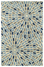 Kaleen Rugs Rosaic Collection ROA01-17 Blue Area Rug