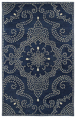 Kaleen Rugs Rosaic Collection ROA02-22 Navy Area Rug
