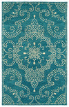 Kaleen Rugs Rosaic Collection ROA02-91 Teal Area Rug