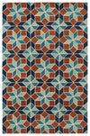 Kaleen Rugs Rosaic Collection ROA04-78 Turquoise Area Rug